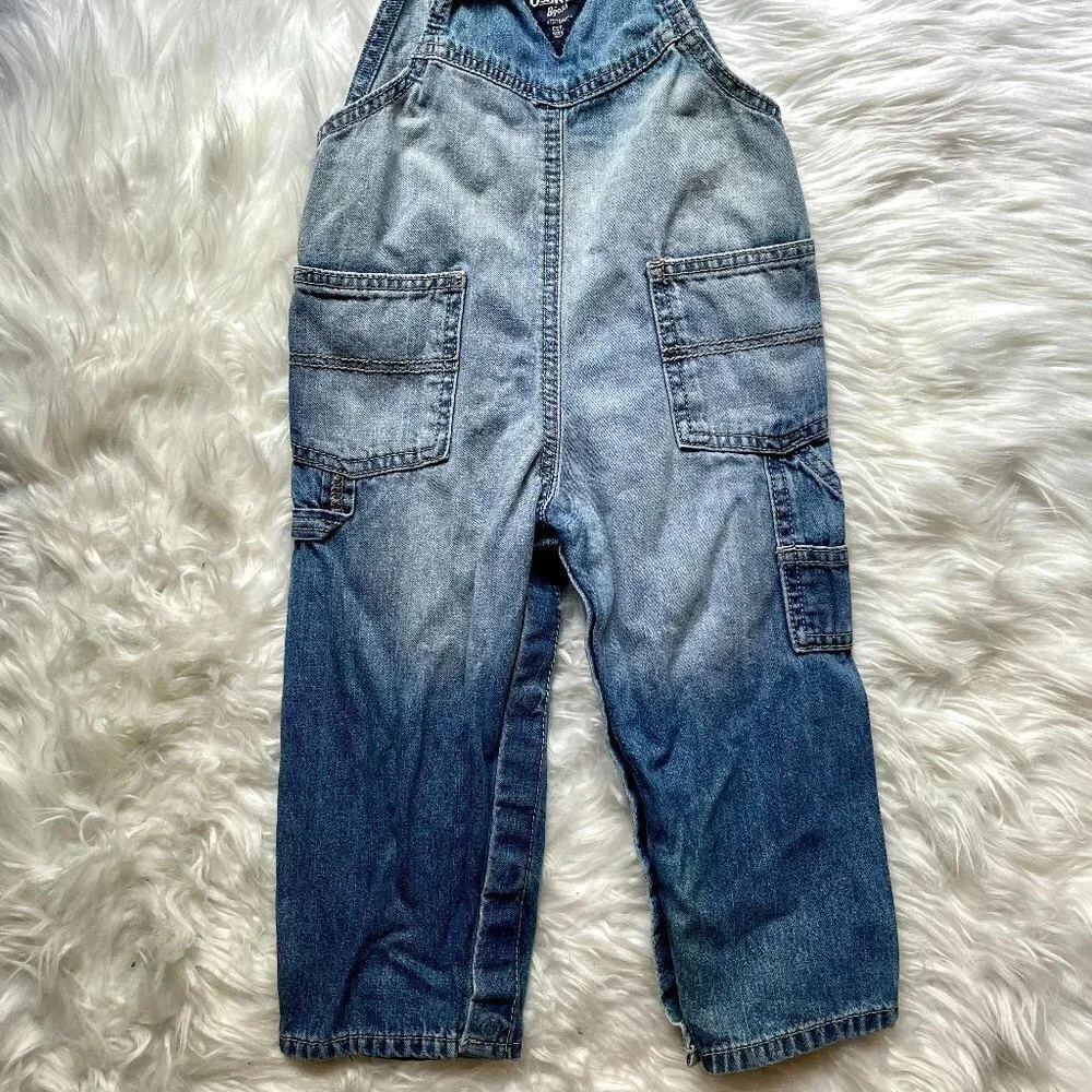 OshKosh B’Gosh Classic Denim Carpenter Jean Overalls Size Kids 24‎ Boys/Girls